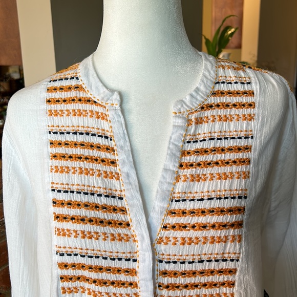 Velvet by Graham & Spencer Zaley Cotton Blouse szL - Picture 6 of 15